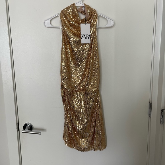 Zara Dresses & Skirts - Dress Zara golden New with tag